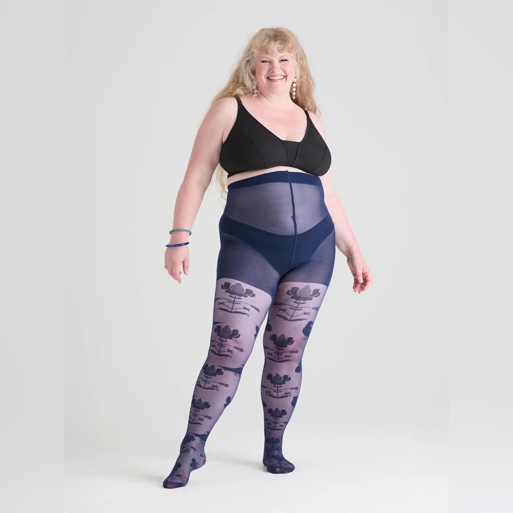 Snag Tights- Grimoire- Navy - Picture 3 of 6